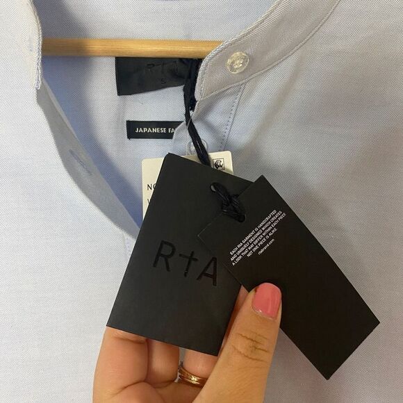 RTA brand Leigh Dolman Sleeve Poplin Shirt Mini Dress - Picture 3 of 12